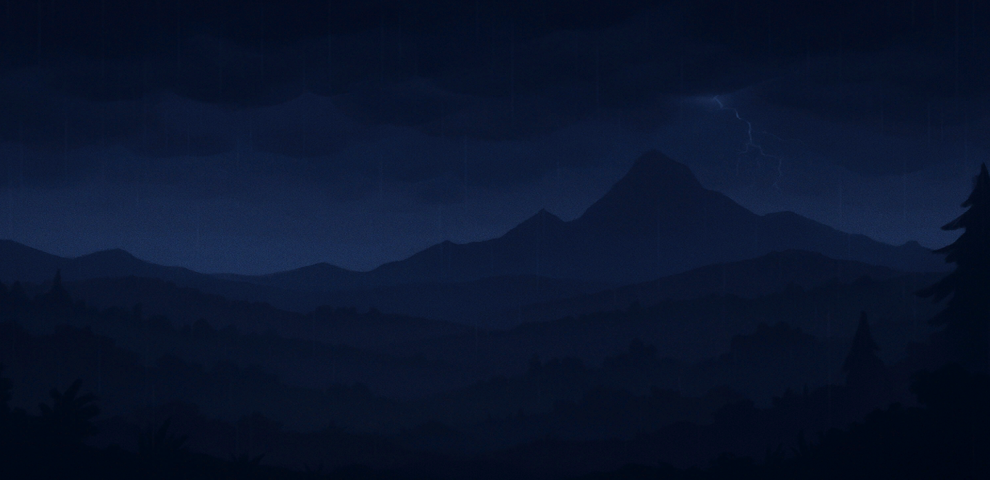 Stormy mountain landscape