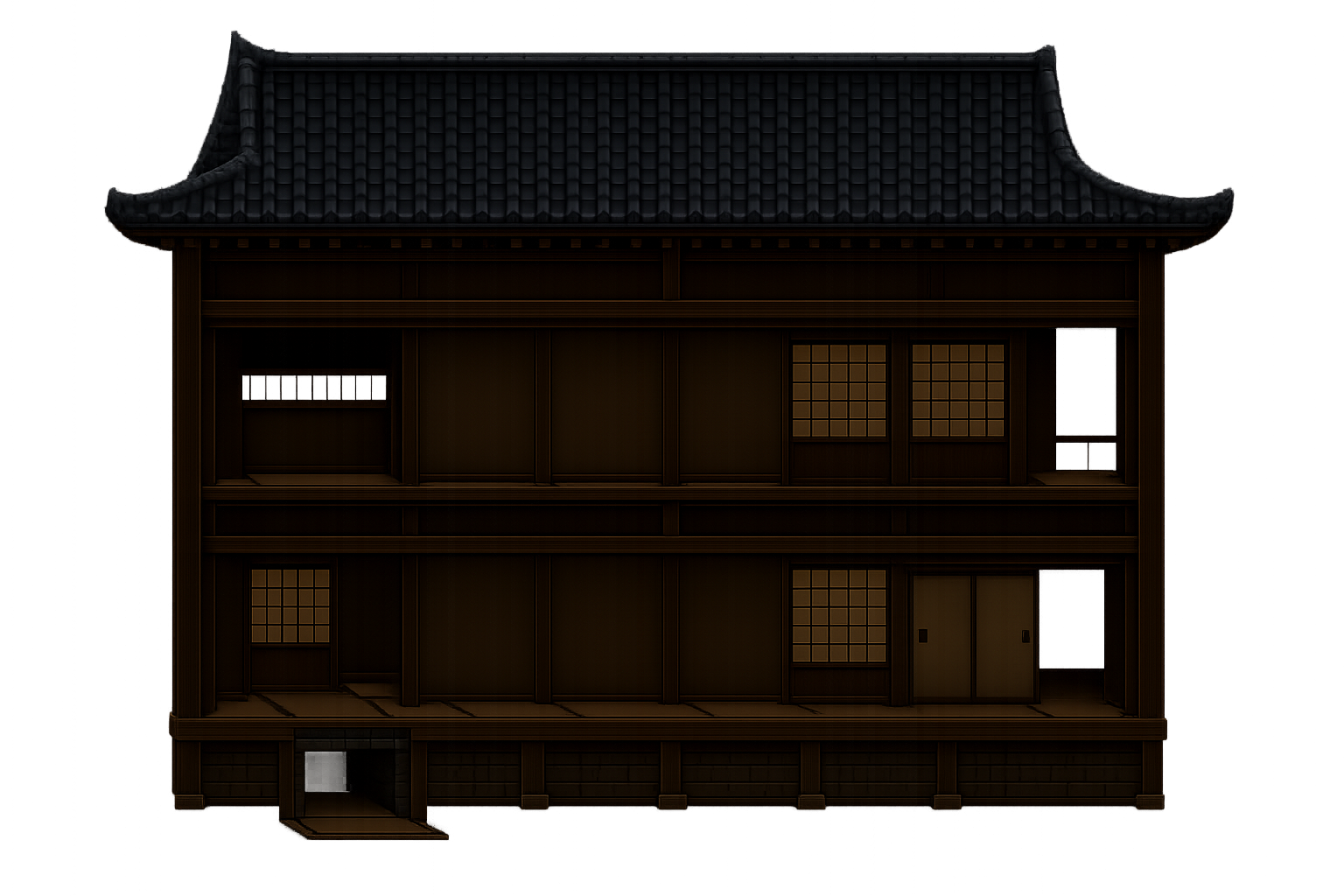 Japanese estate cross-section